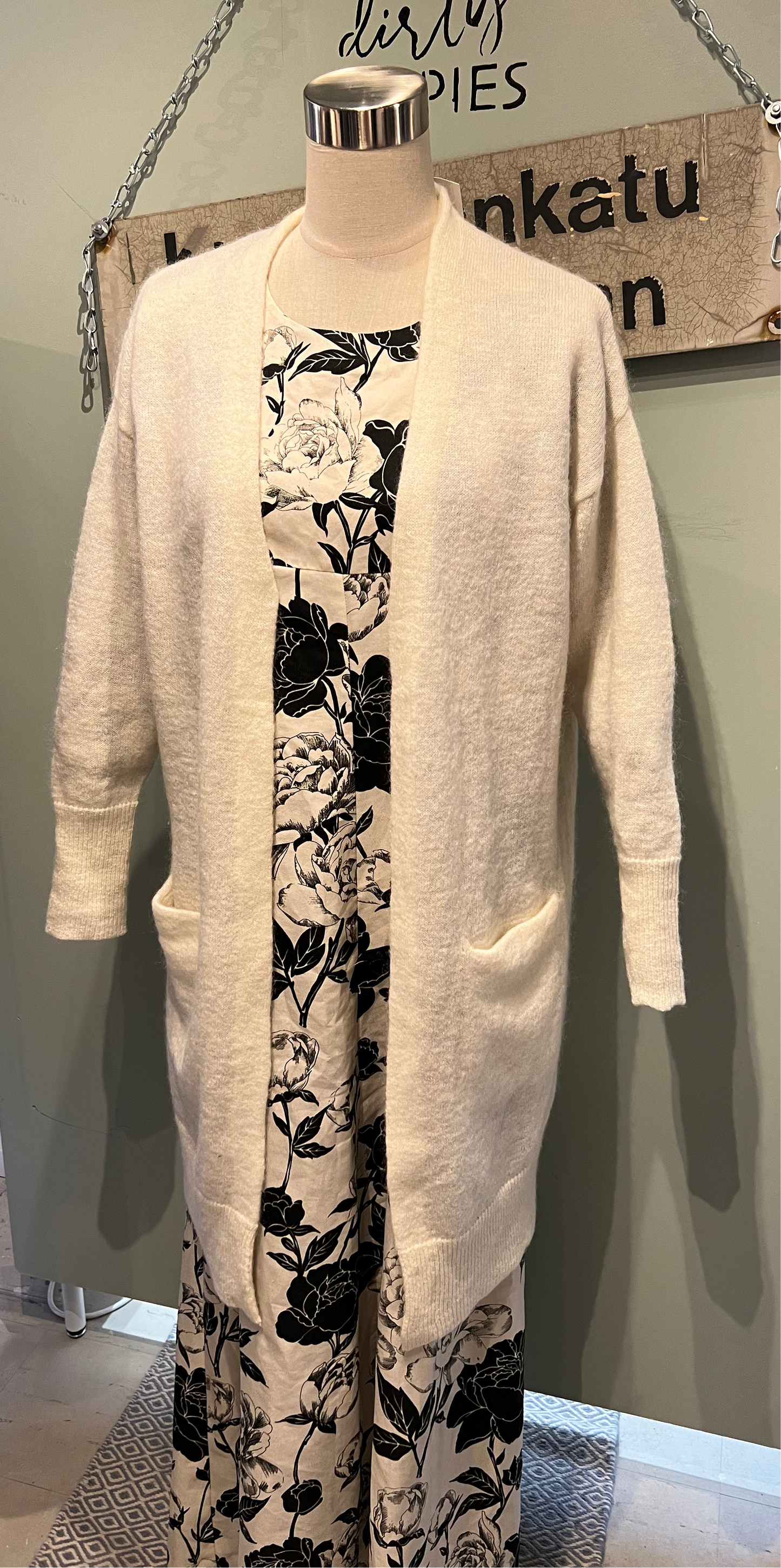 Mohairsekoiteneuletakki S SELECTED femme luonnonvalkoinen