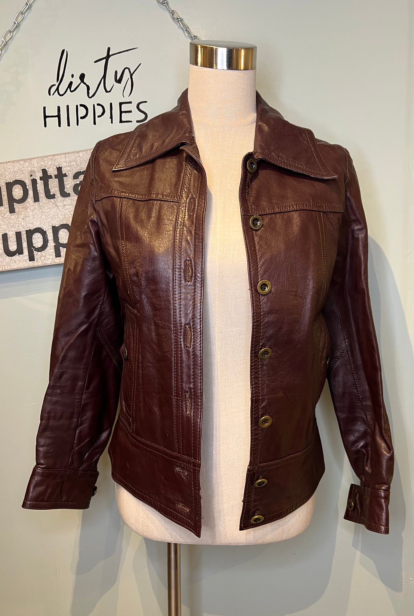 Kevyt nahkatakki Friitala XS/S