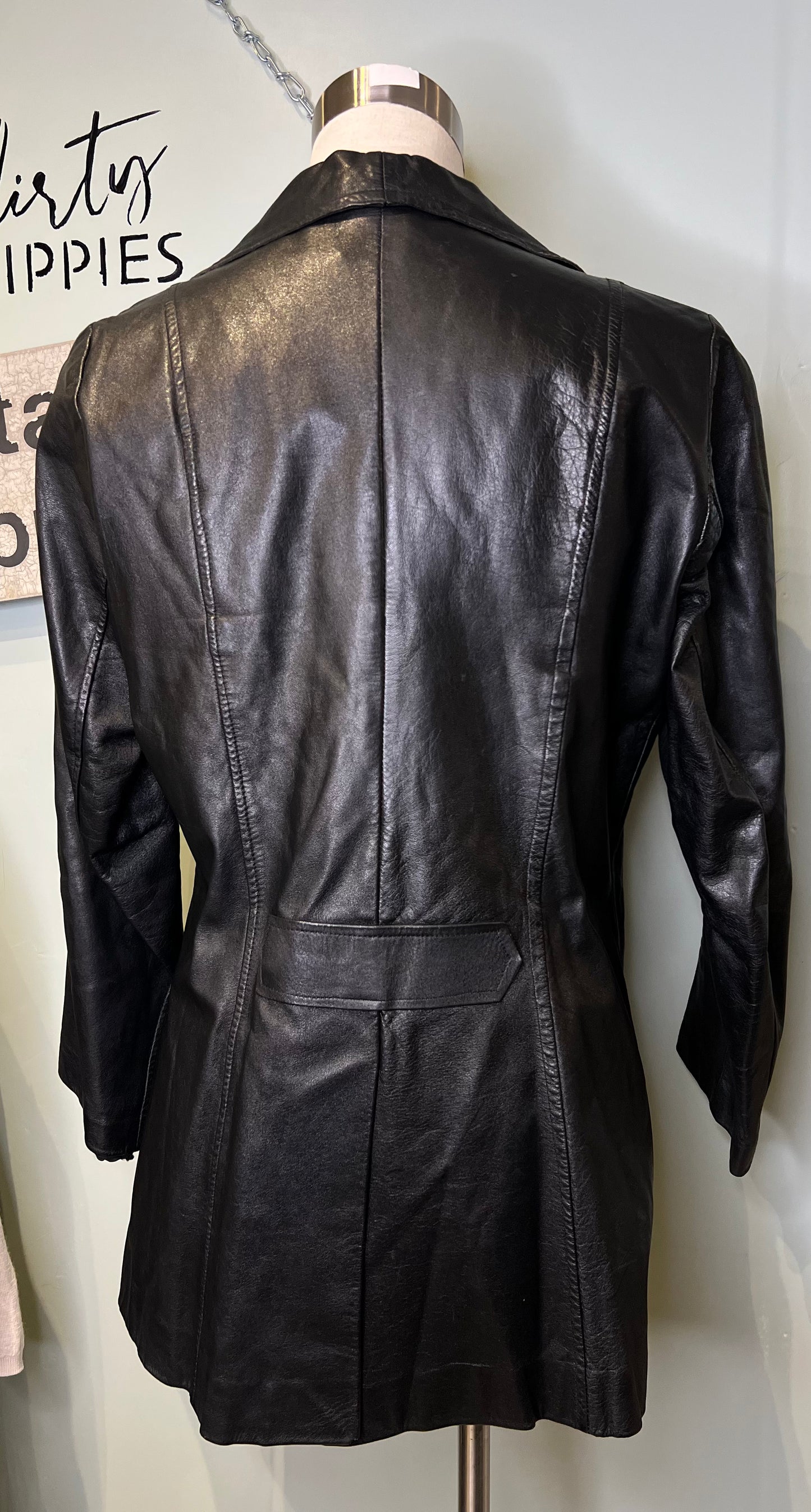 Vintage nahkatakki (S)