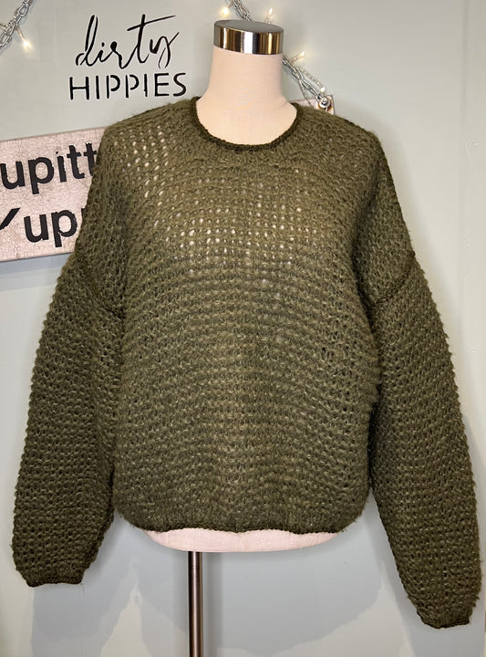 Alpakka/silkki neule ONE SIZE