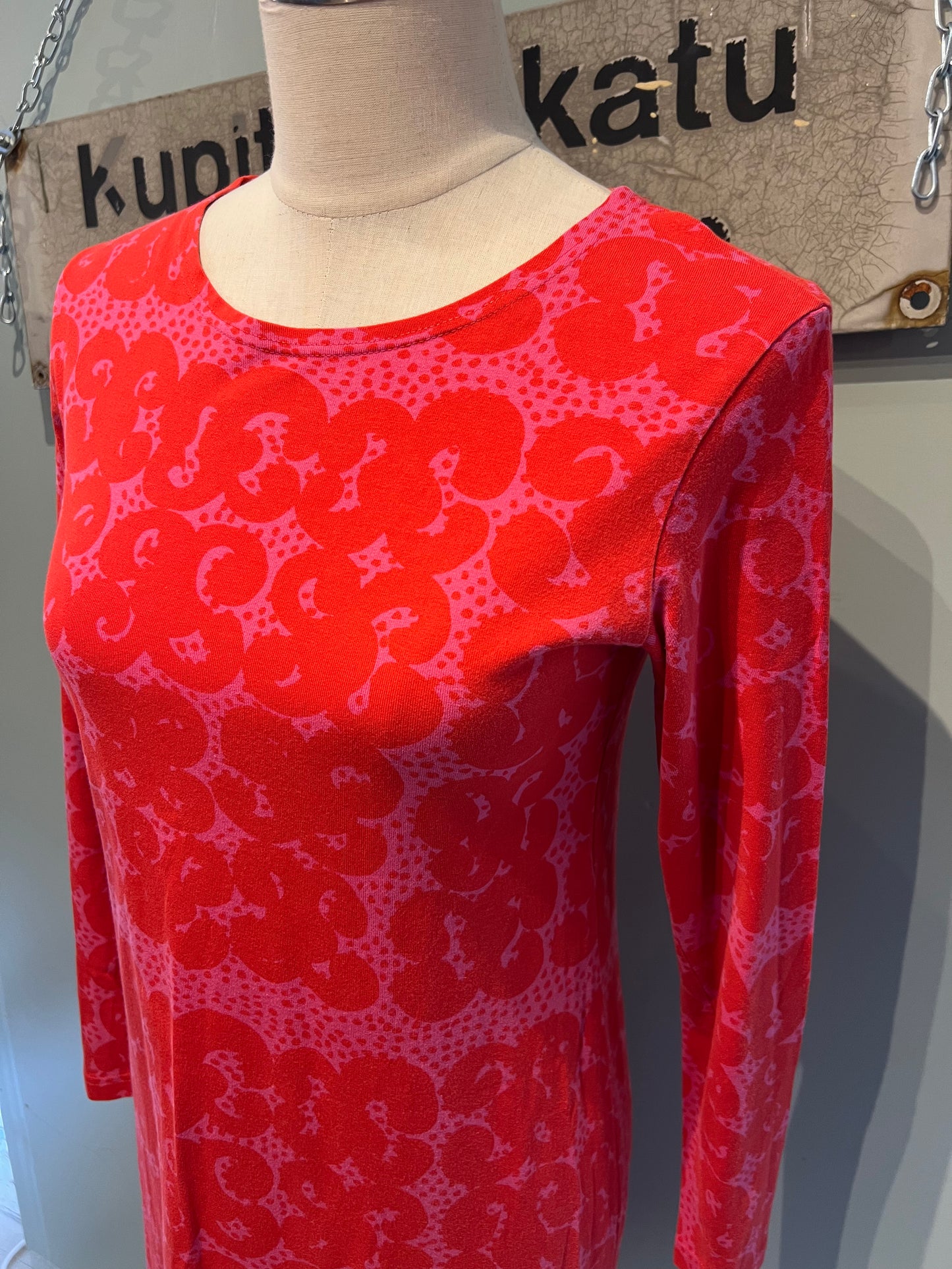 Trikoomekko S Marimekko pinkki/punainen