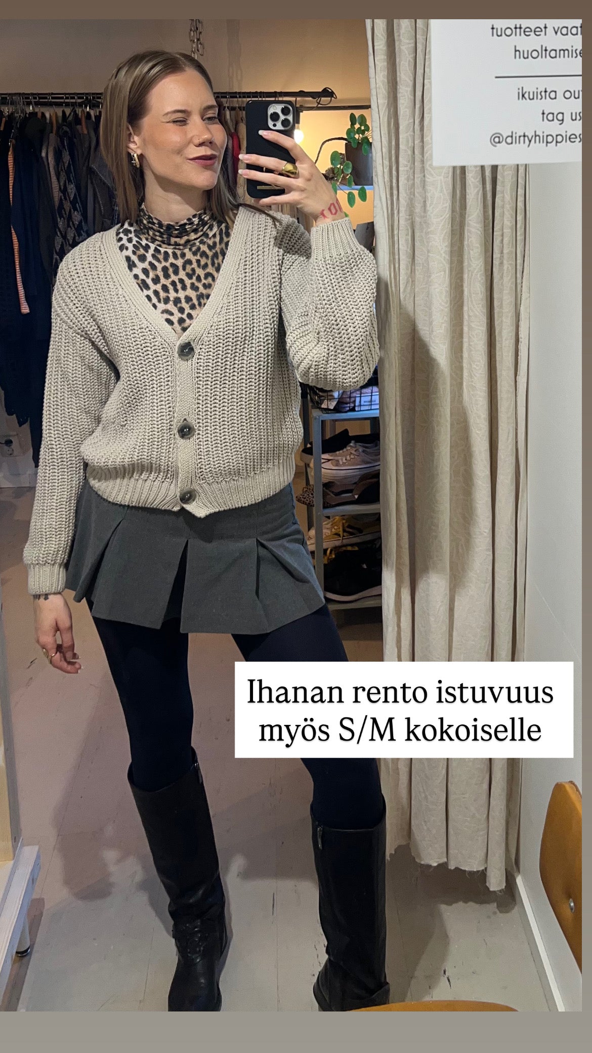 Puuvillaneule Jan n june XS (oversized)