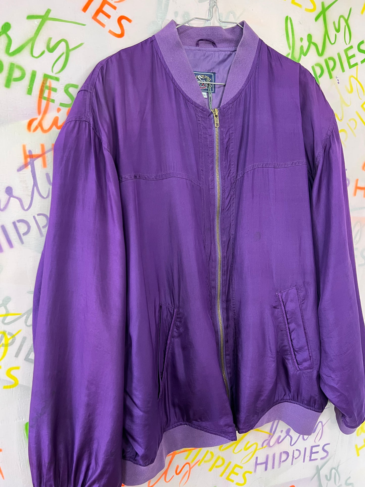 VINTAGE silkki bomber XL