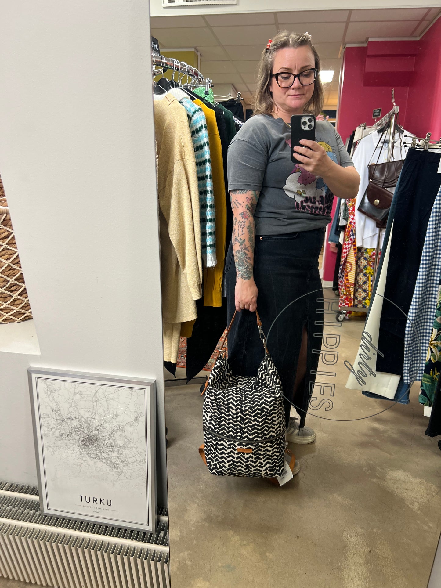 Marimekko kangas/nahkareppu