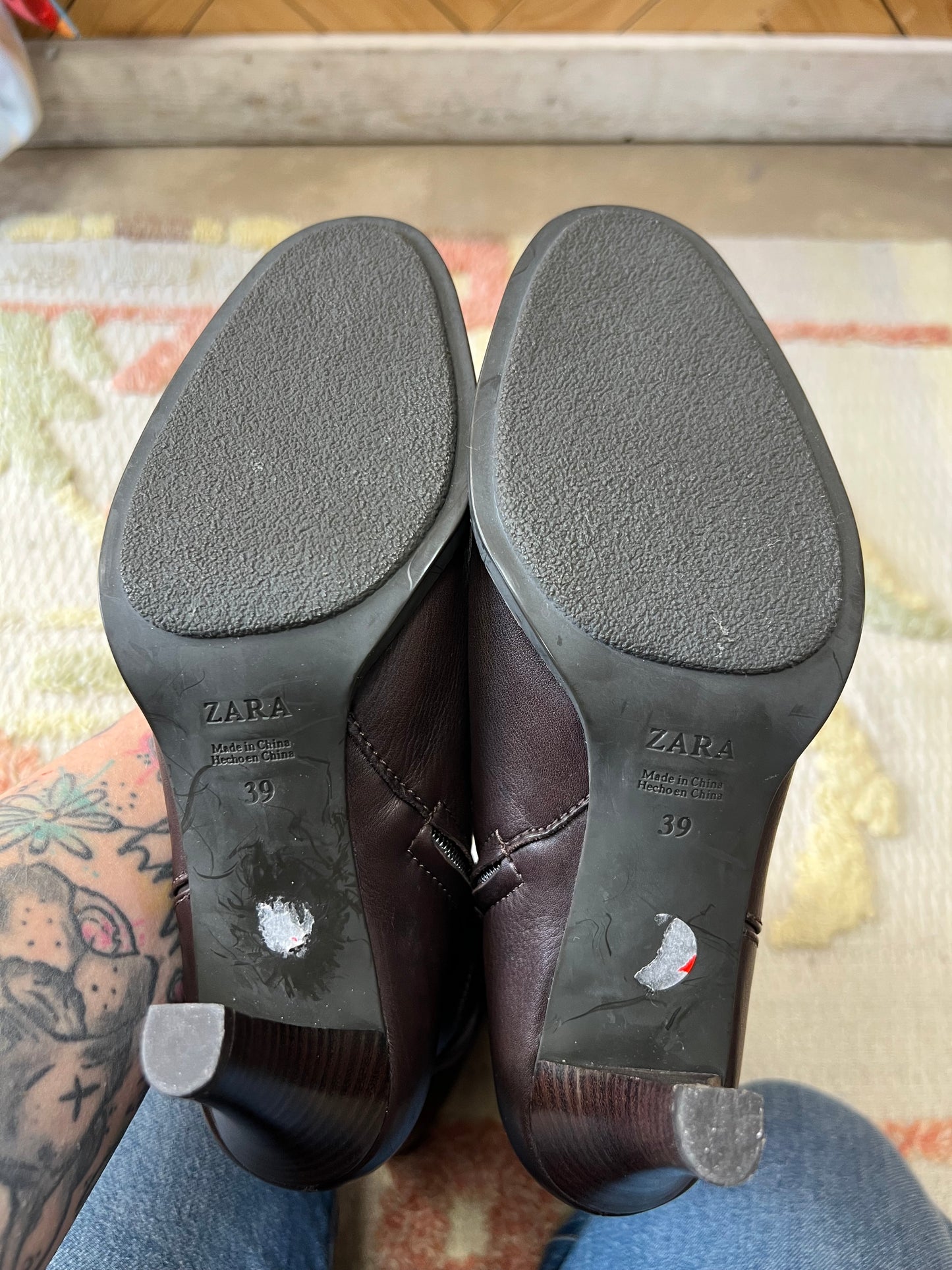Zara nahkasaappaat 39
