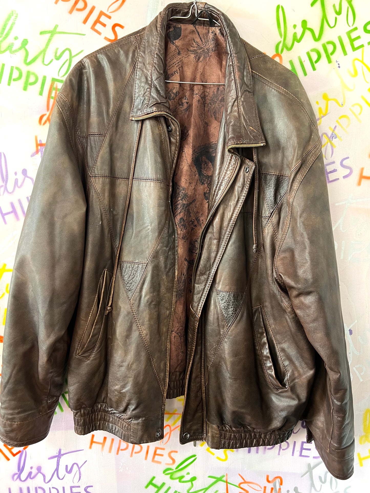 VINTAGE Menora nahkatakki 54