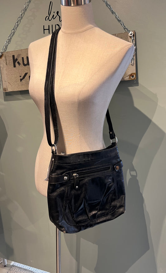 Nahkalaukku Magnus Paul VINTAGE musta