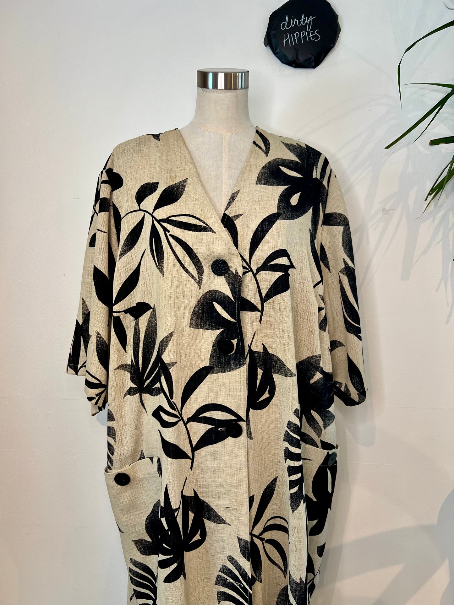 VINTAGE punottu kimono XXL