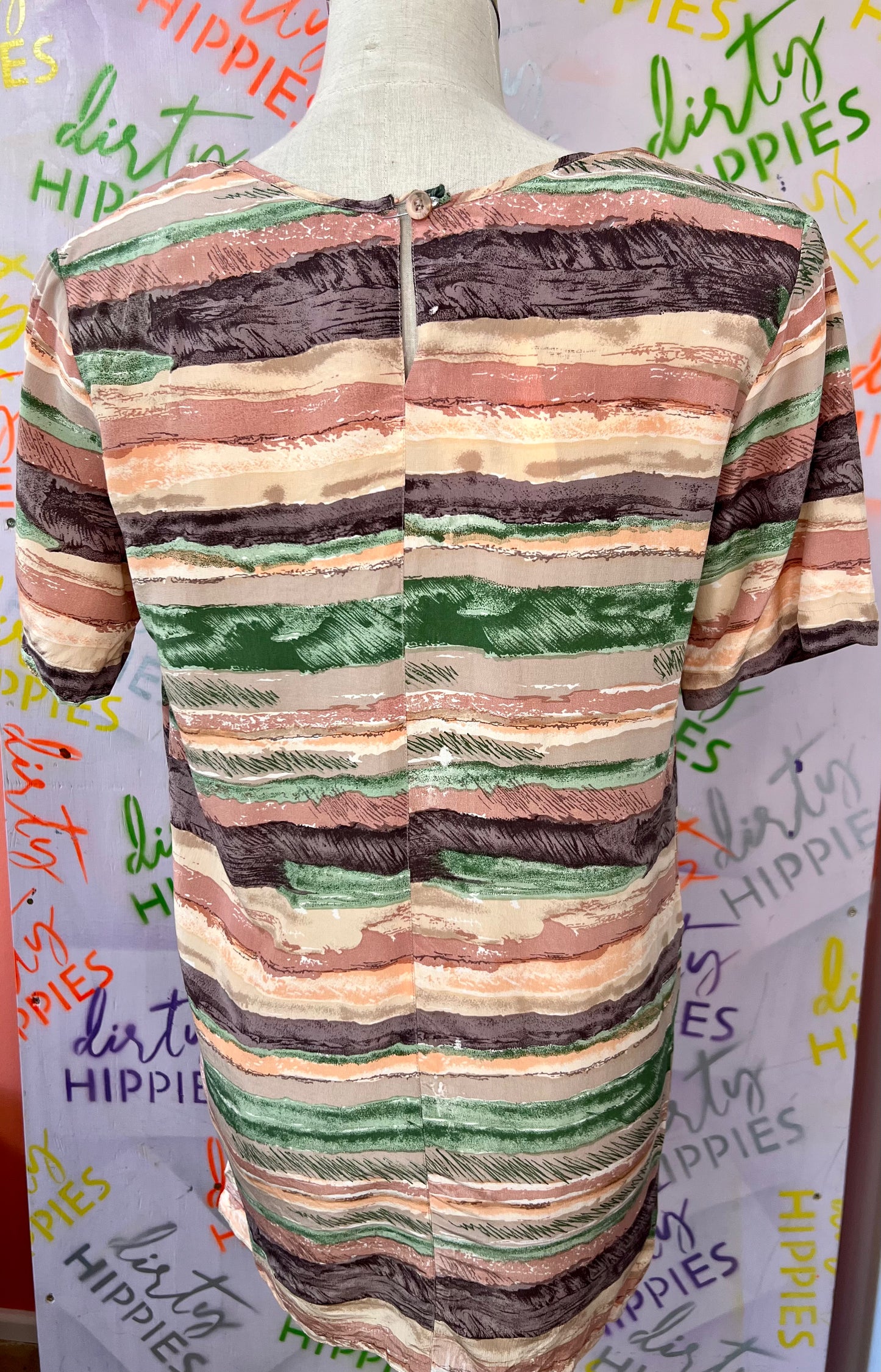 VINTAGE silkkipusero S/M (napin lenkki irti)