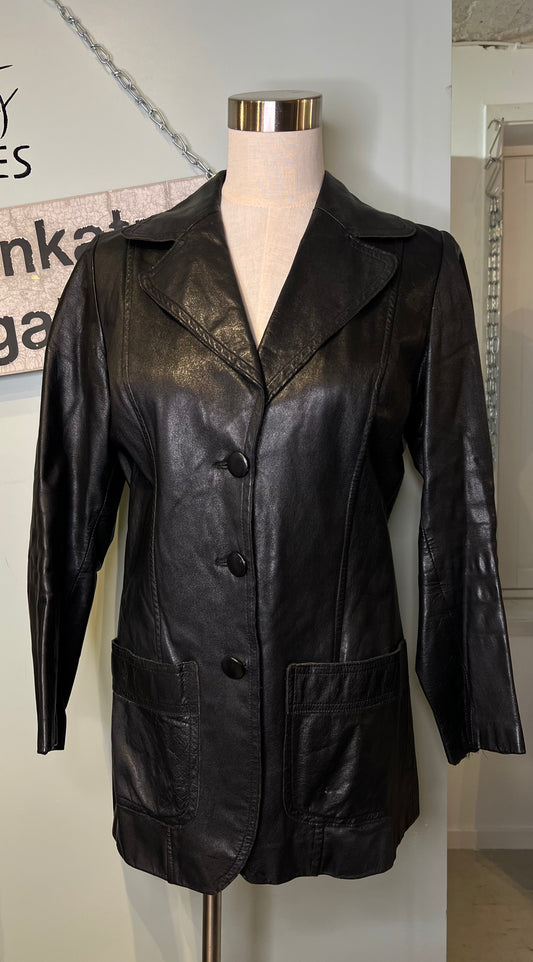 Vintage nahkatakki (S)