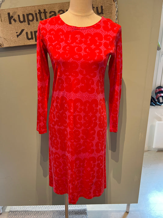 Trikoomekko S Marimekko pinkki/punainen