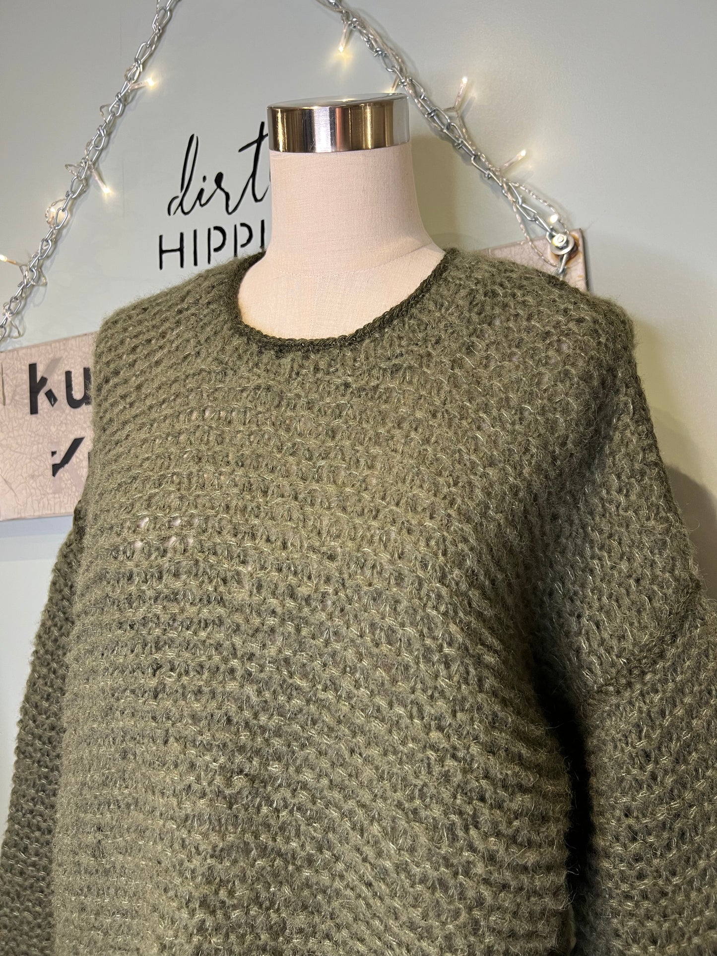 Alpakka/silkki neule ONE SIZE